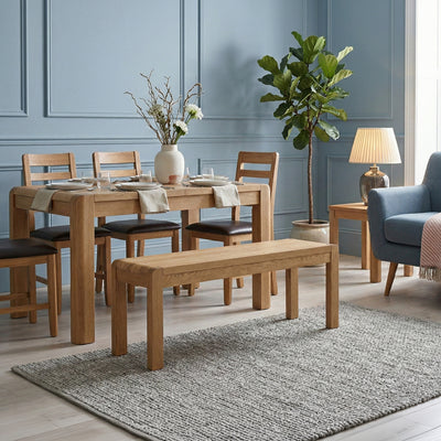 Harvey Oak Compact Extending Dining Table