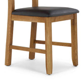 Harvey Dining Chair with Brown PU Seat from Roseland Furniture