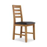Harvey Dining Chair with Brown PU Seat from Roseland Furniture