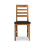 Harvey Dining Chair with Brown PU Seat from Roseland Furniture