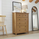 Broadway Oak 2 Over 4 Drawer Chest by Roseland Furniture