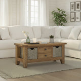 Broadway Large Coffee Table with Basket from Roseland Furniture