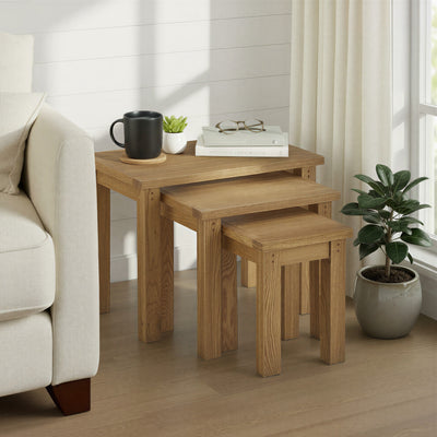 Broadway Oak Nest of Tables