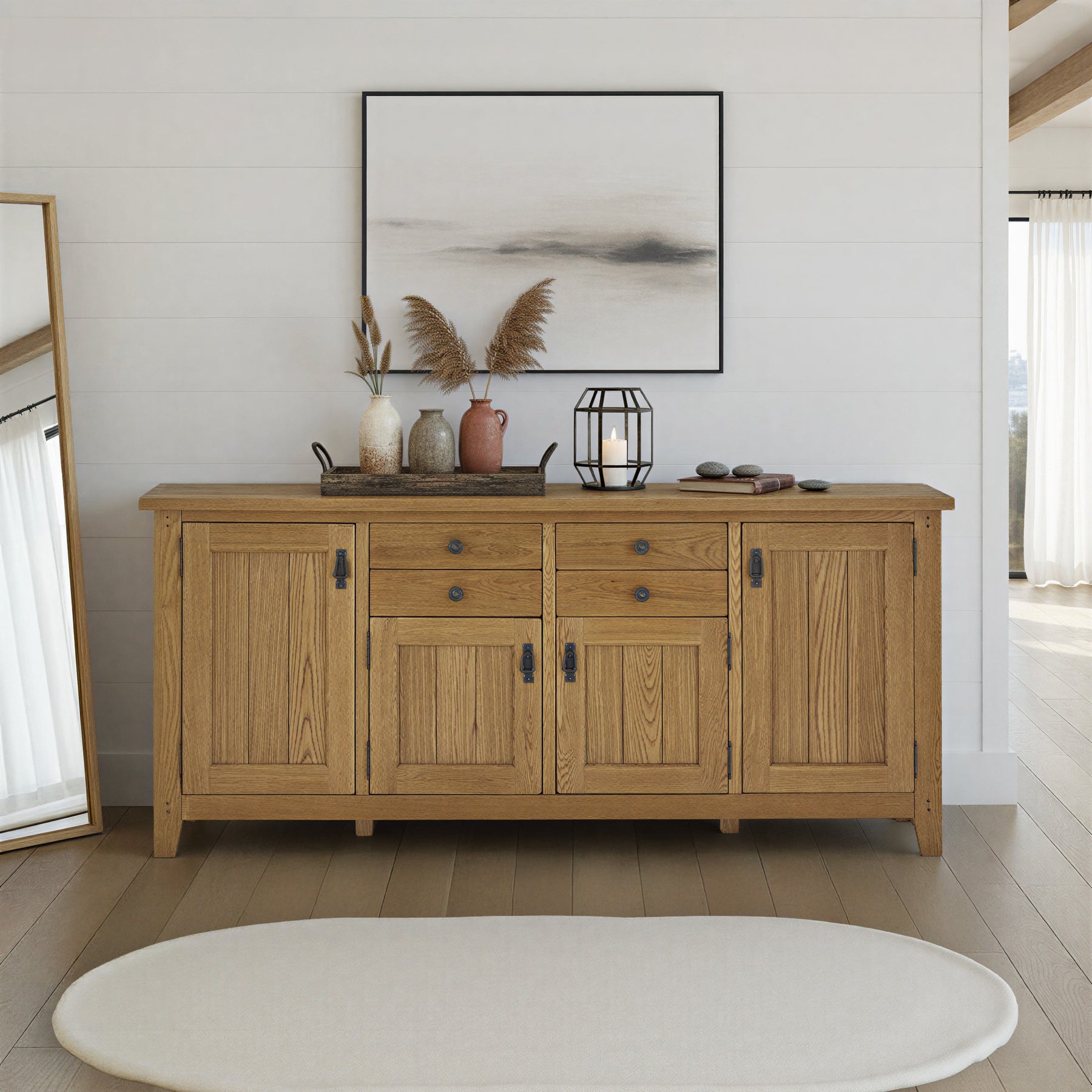Broadway Oak Extra Large Sideboard from Roseland Furniture