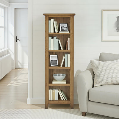 Broadway Oak Slim Bookcase