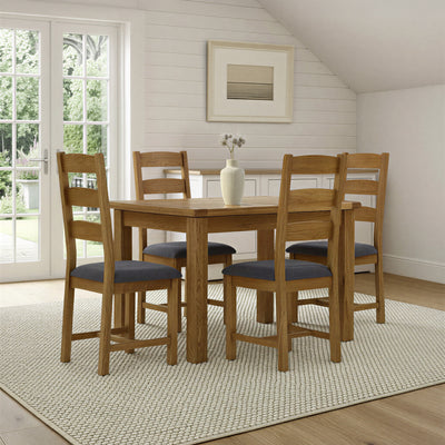Broadway Oak Compact Butterfly Extending Dining Table