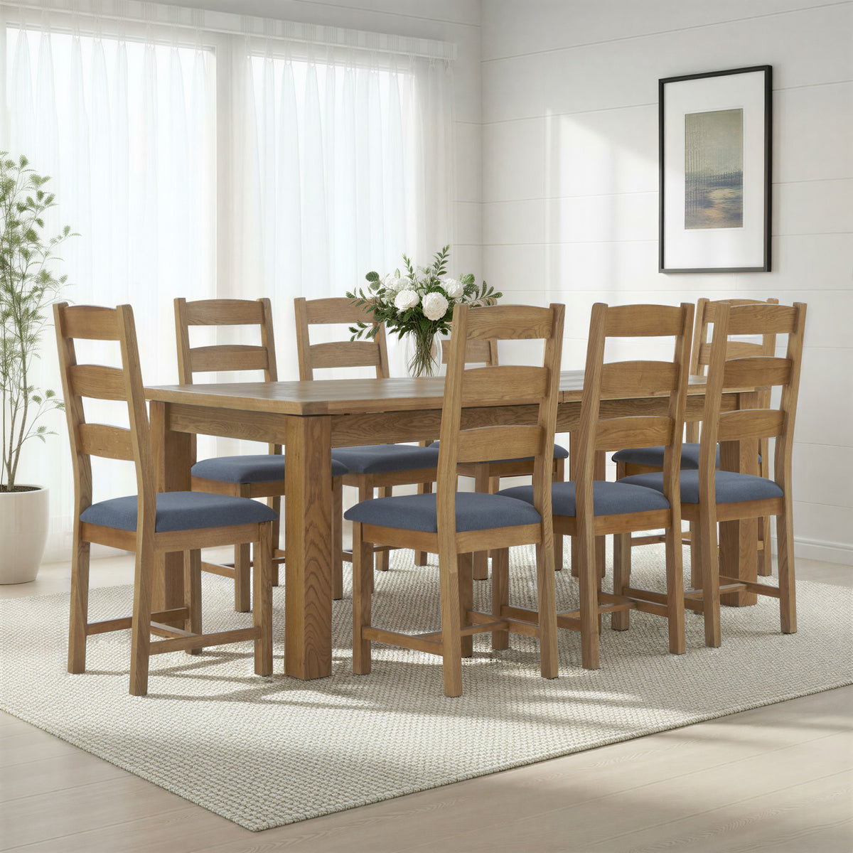 Broadway Oak Large Butterfly Extending Dining Table from Roseland Furniture