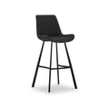 Bolton Faux Leather Barstool Charcoal from Roseland Furniture