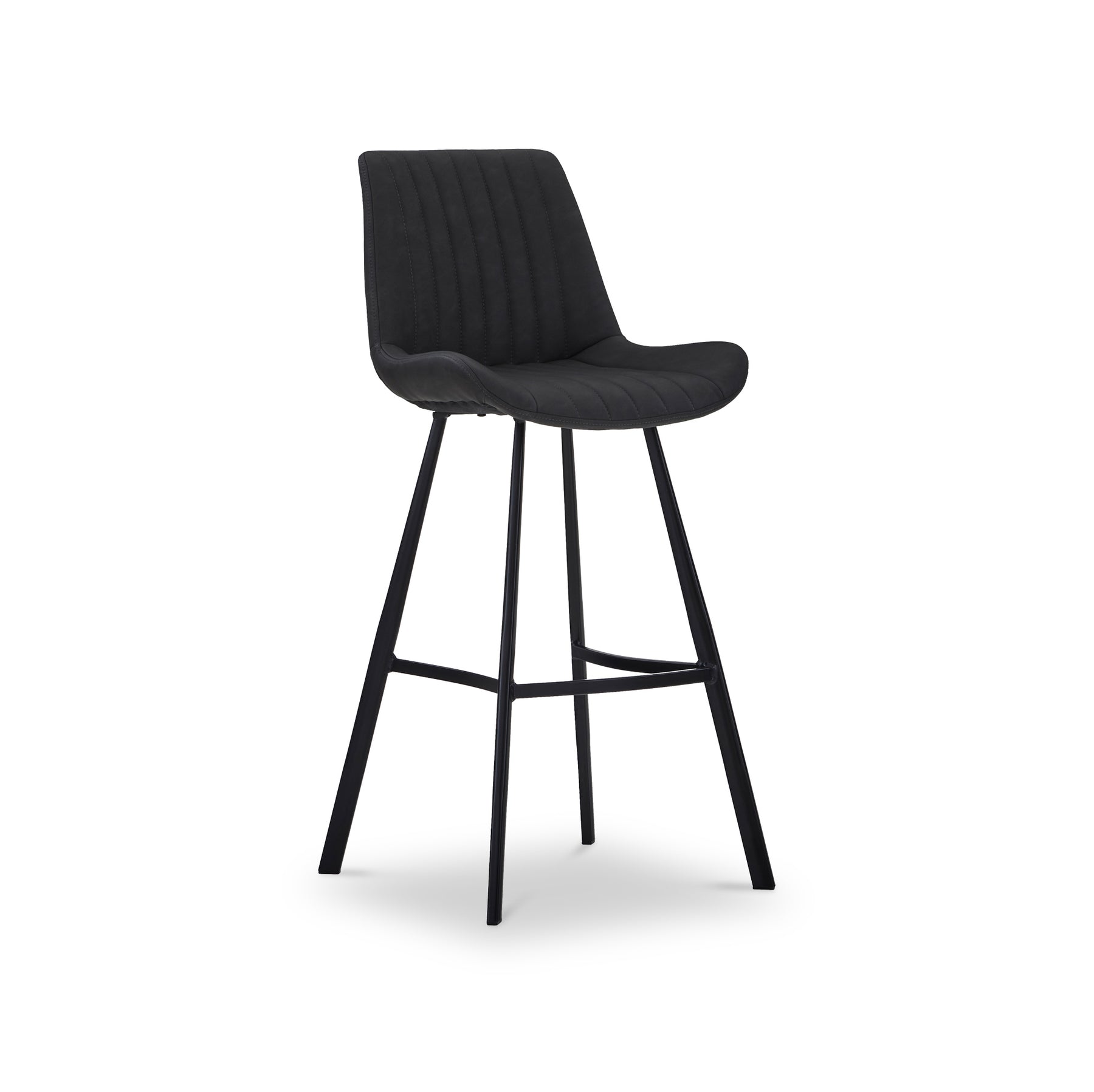 Bolton Faux Leather Barstool Charcoal from Roseland Furniture