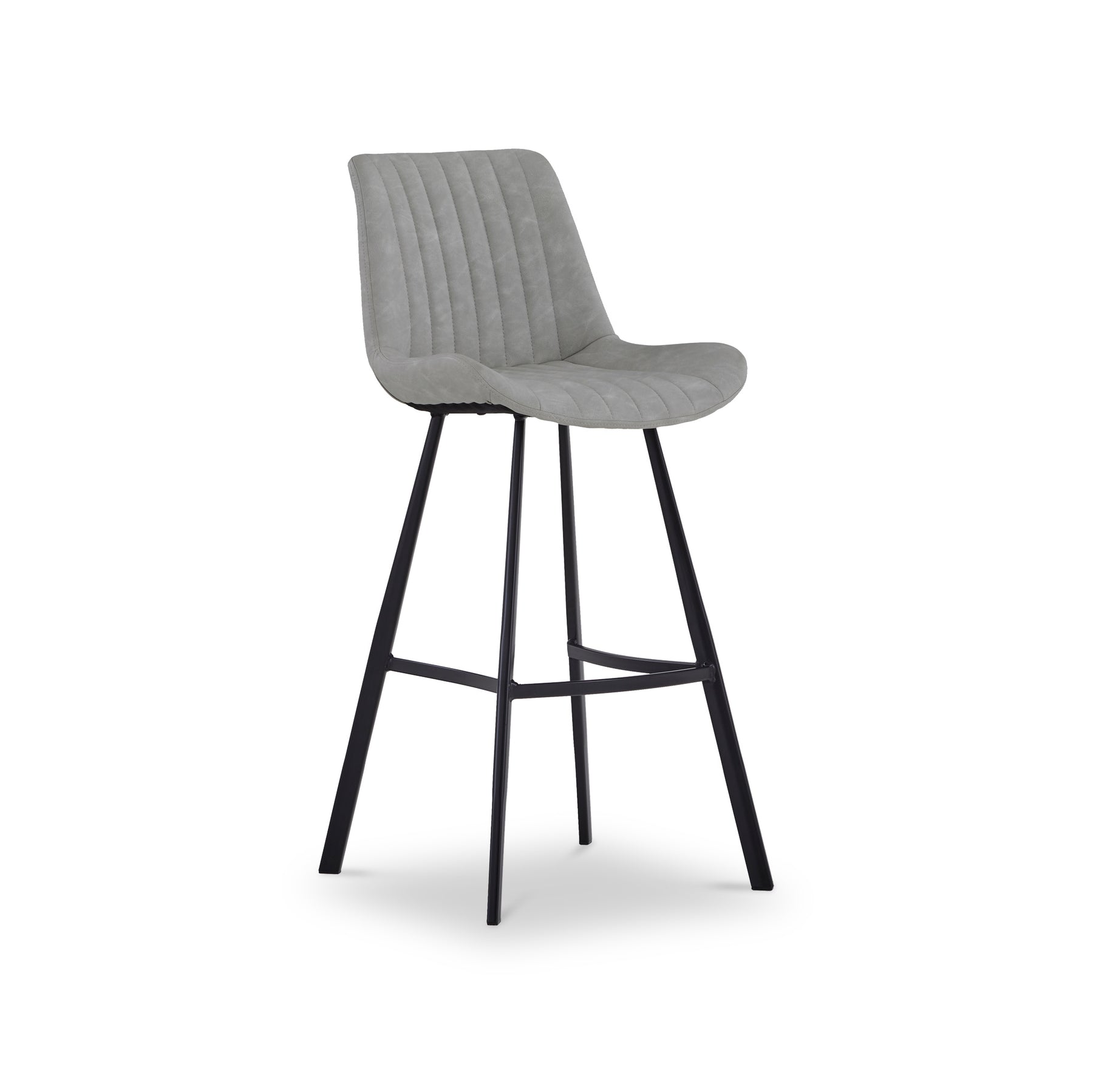 Bolton Faux Leather Barstool Light Grey from Roseland Furniture