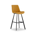 Bolton Faux Leather Barstool Mustard from Roseland Furniture