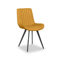 Bolton Faux Leather Dining Chair Mustard from Roseland Furniture