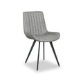 Bolton Faux Leather Dining Chair Light Grey from Roseland Furniture