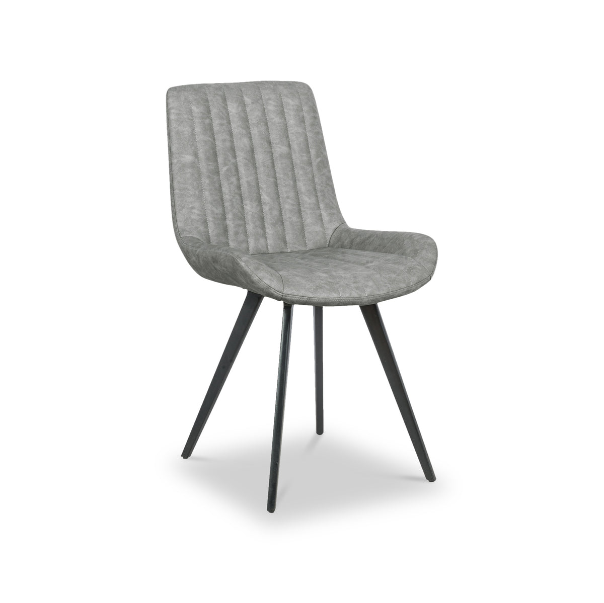 Bolton Faux Leather Dining Chair Light Grey from Roseland Furniture