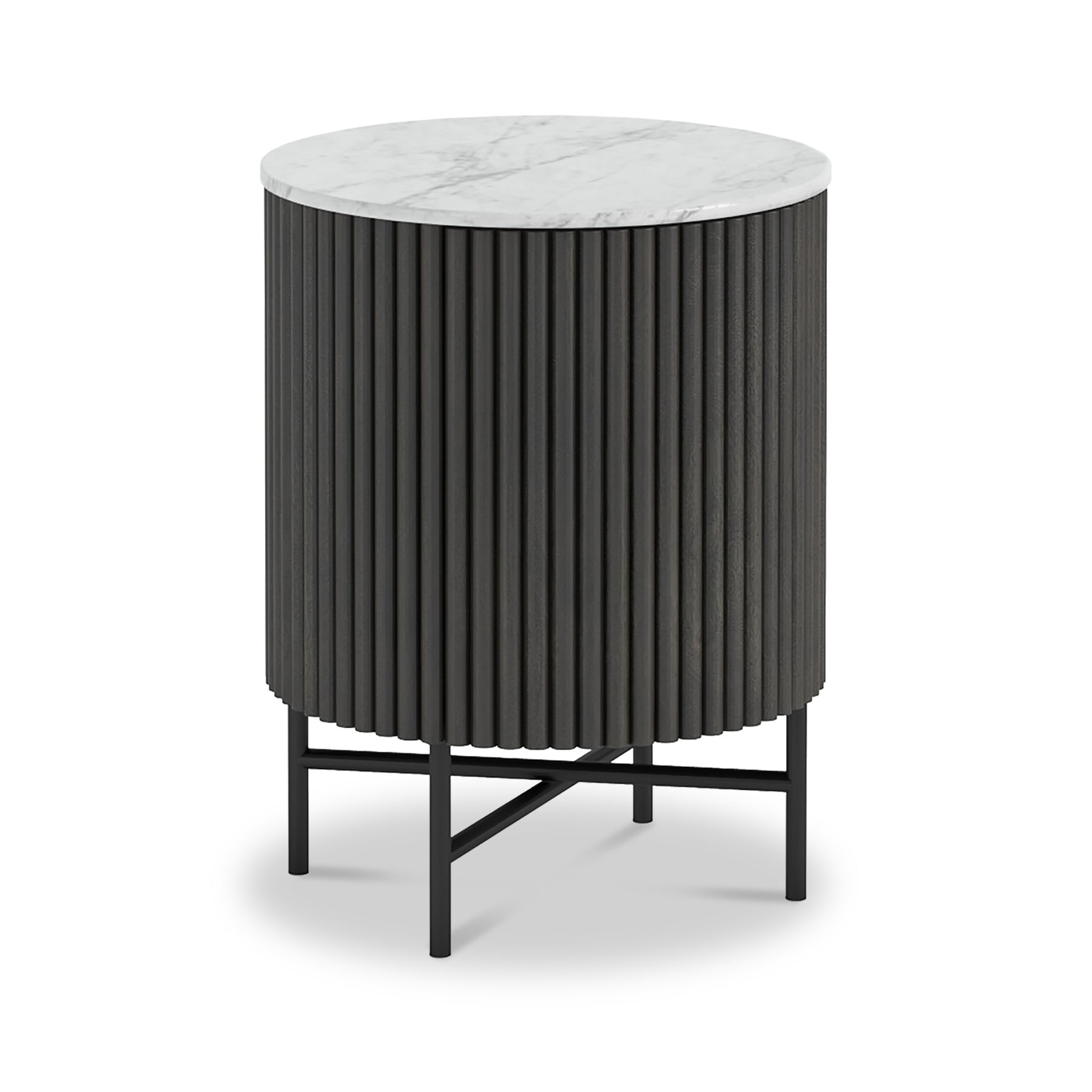 Milo Black Bedside Table from Roseland Furniture