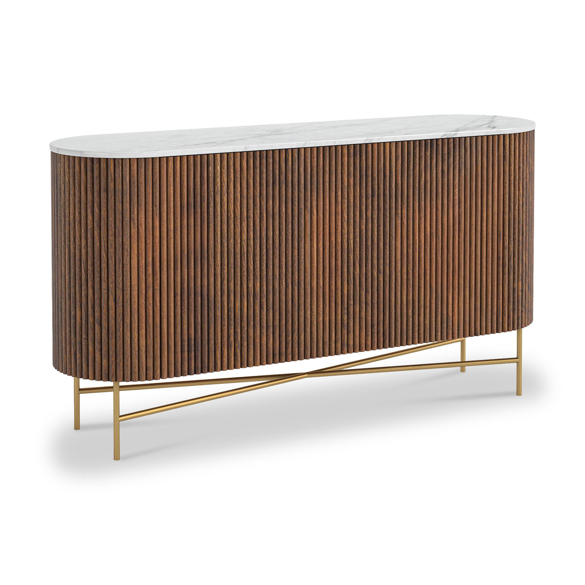 Milo Mango Marble Fluted Sideboard from Roseland Furniture