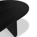 Milo Mango 200cm Black Fluted Dining Table by Roseland Furniture