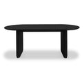 Milo Mango 200cm Black Fluted Dining Table by Roseland Furniture