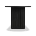 Milo Mango 200cm Black Fluted Dining Table by Roseland Furniture