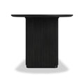 Milo Mango 200cm Black Fluted Dining Table by Roseland Furniture