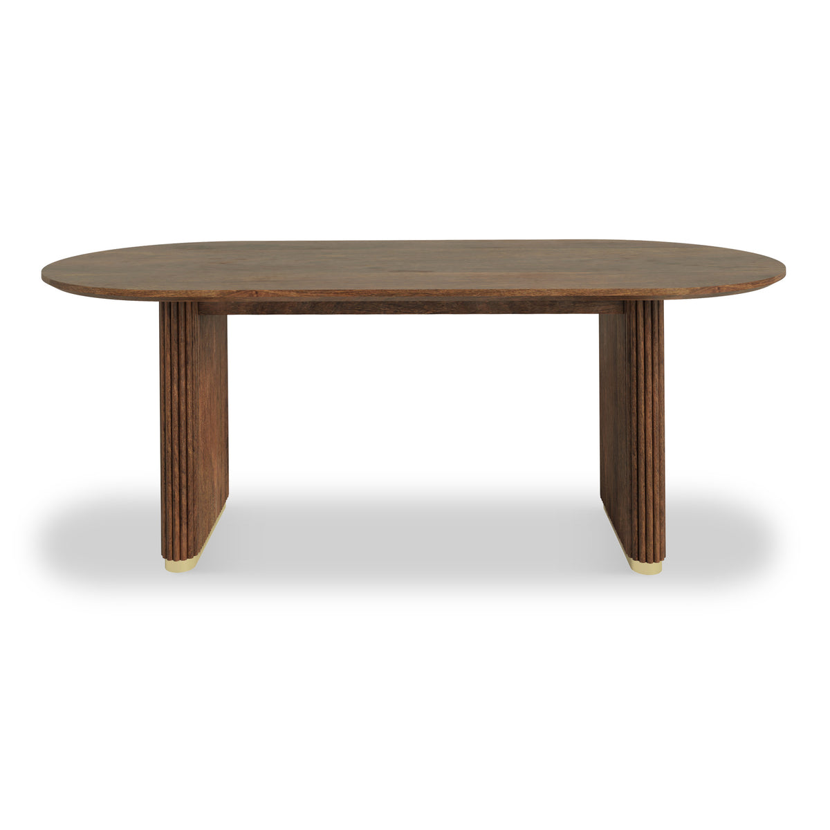 Milo Mango 200cm Walnut Fluted Dining Table by Roseland Furniture