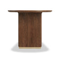 Milo Mango 200cm Walnut Fluted Dining Table by Roseland Furniture