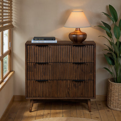 Oskar 3 Drawer Grooved Chest