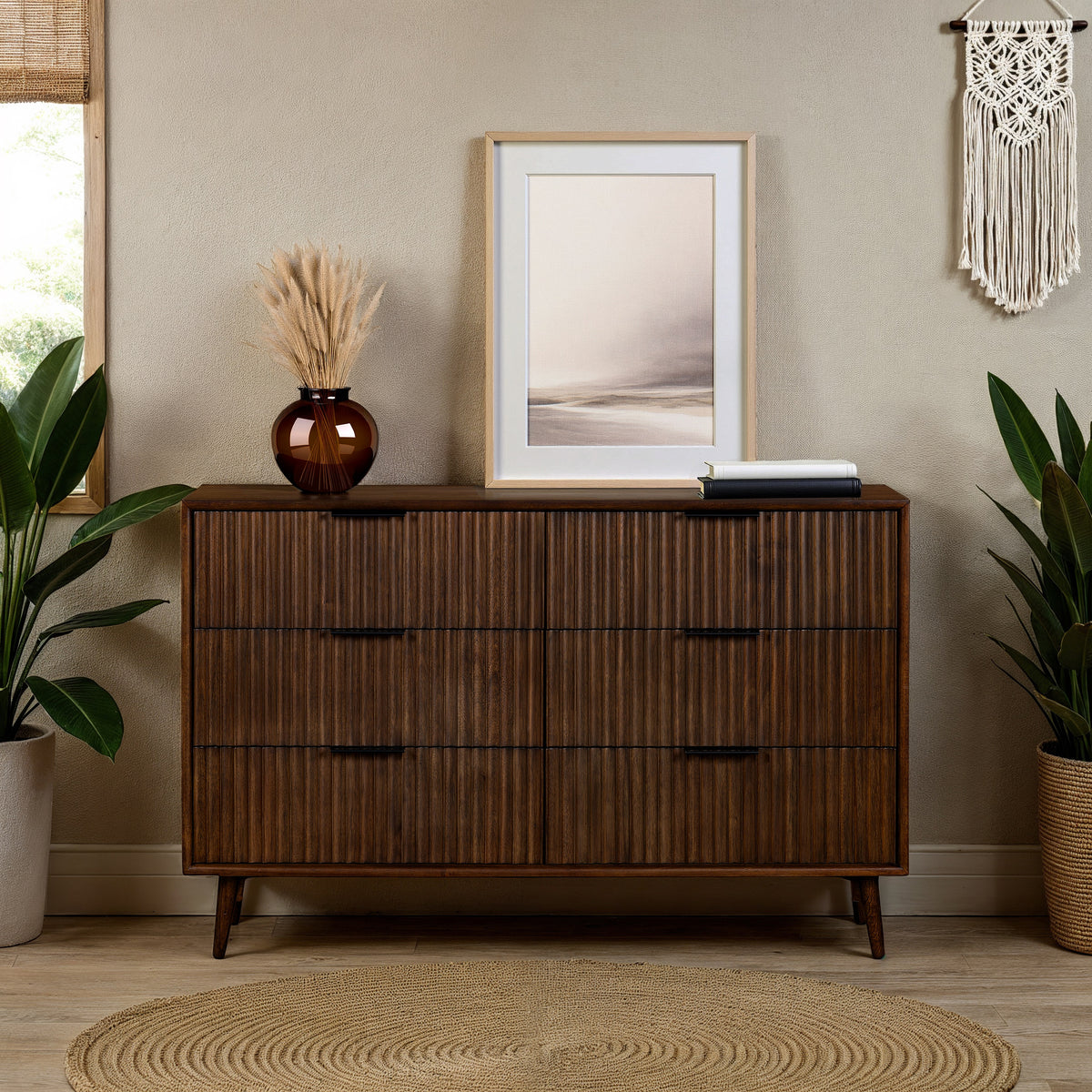 Oskar 6 Drawer Grooved Chest from Roseland Furniture
