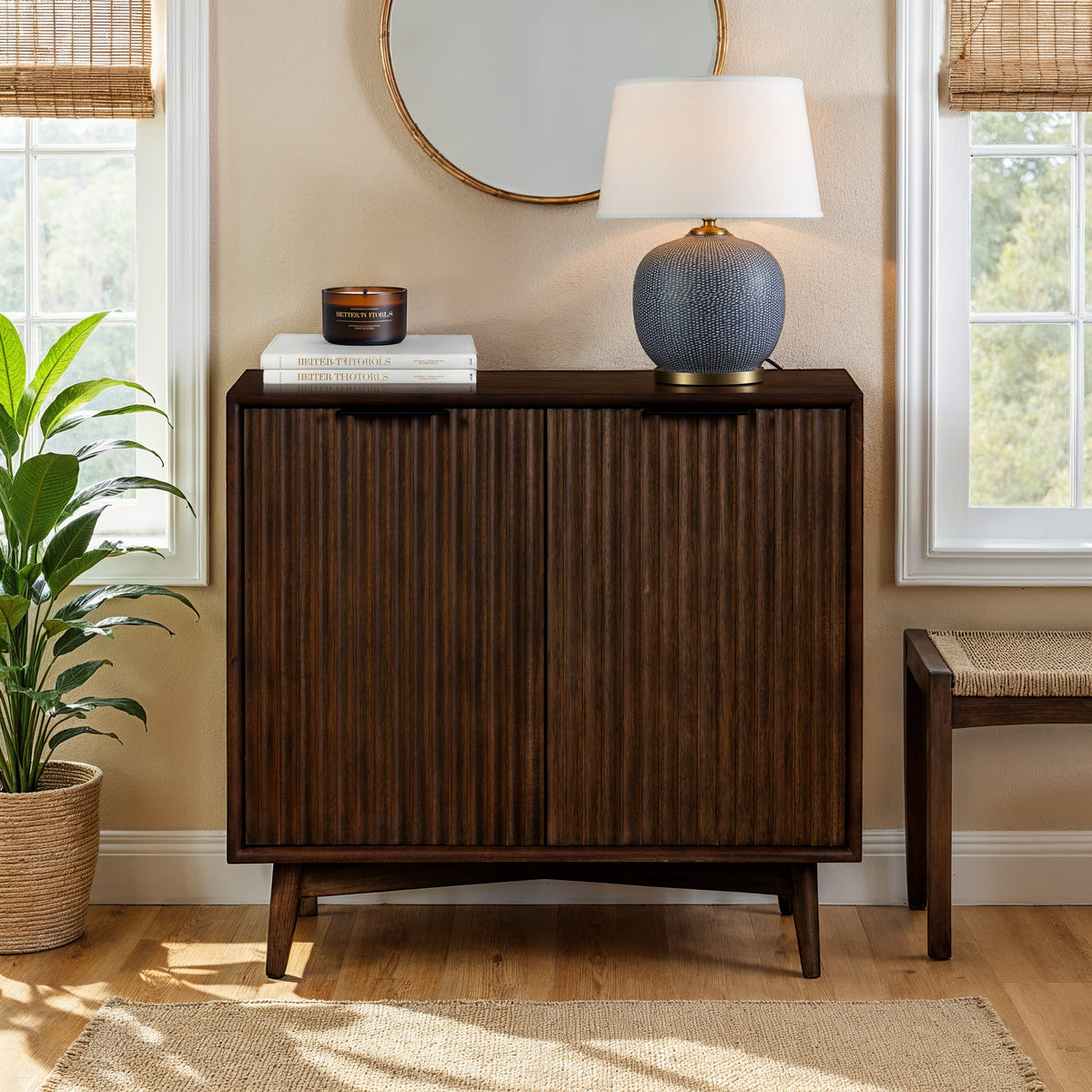 Oskar Grooved 2 Door Sideboard Cabinet from Roseland Furniture
