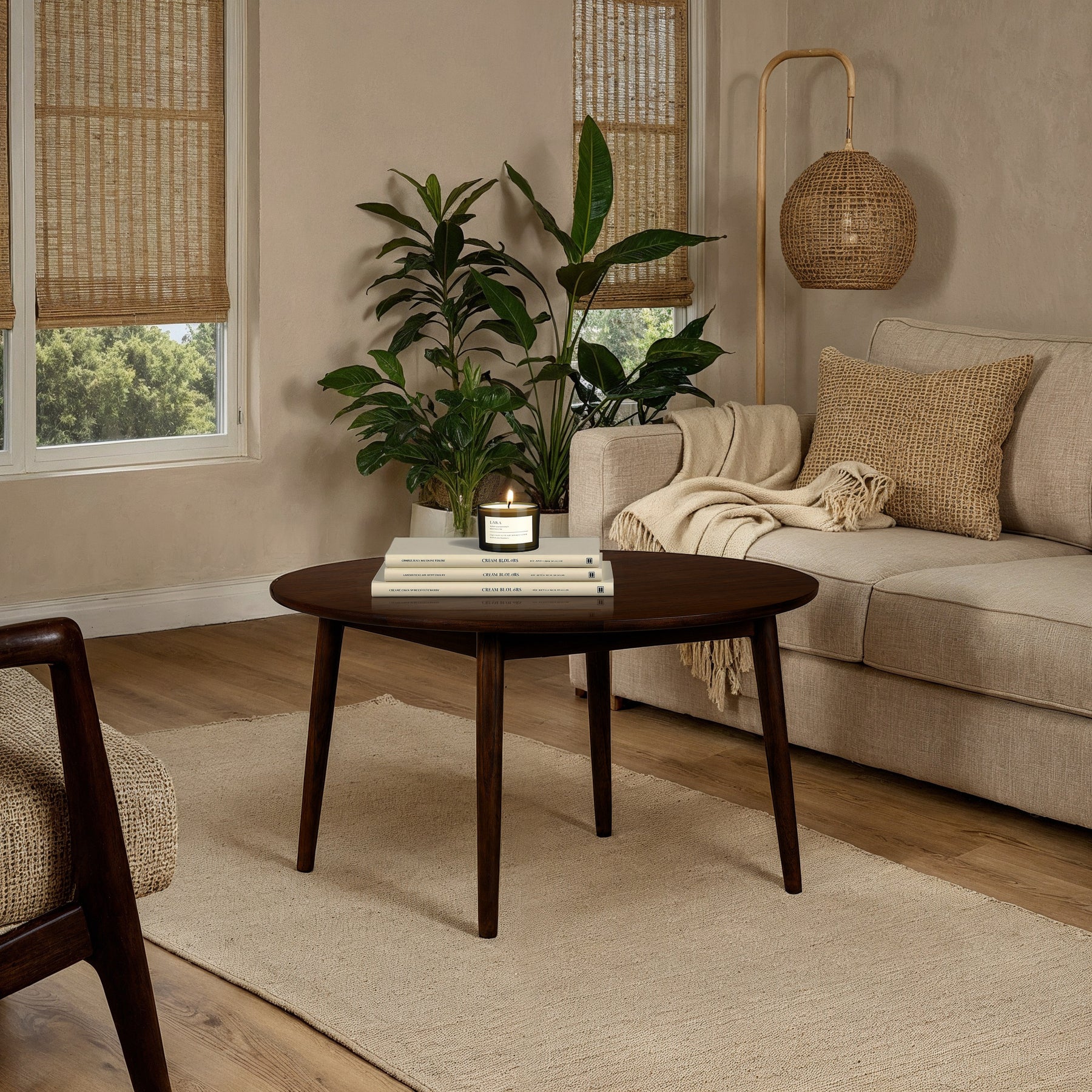 Oskar Compact Round Coffee Table from Roseland Furniture