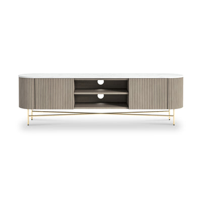 Amelie Grey Fluted Extra Large TV Unit