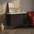 Milo Black Fluted Small Sideboard from Roseland Furniture
