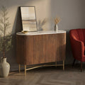 Milo Walnut Fluted Small Sideboard from Roseland Furniture
