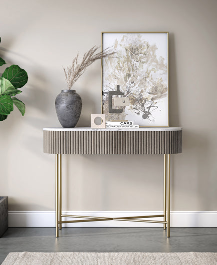 Amelie Fluted Console Table from Roseland Furniture
