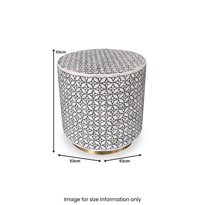 Belrose Bone Inlay Side Table
