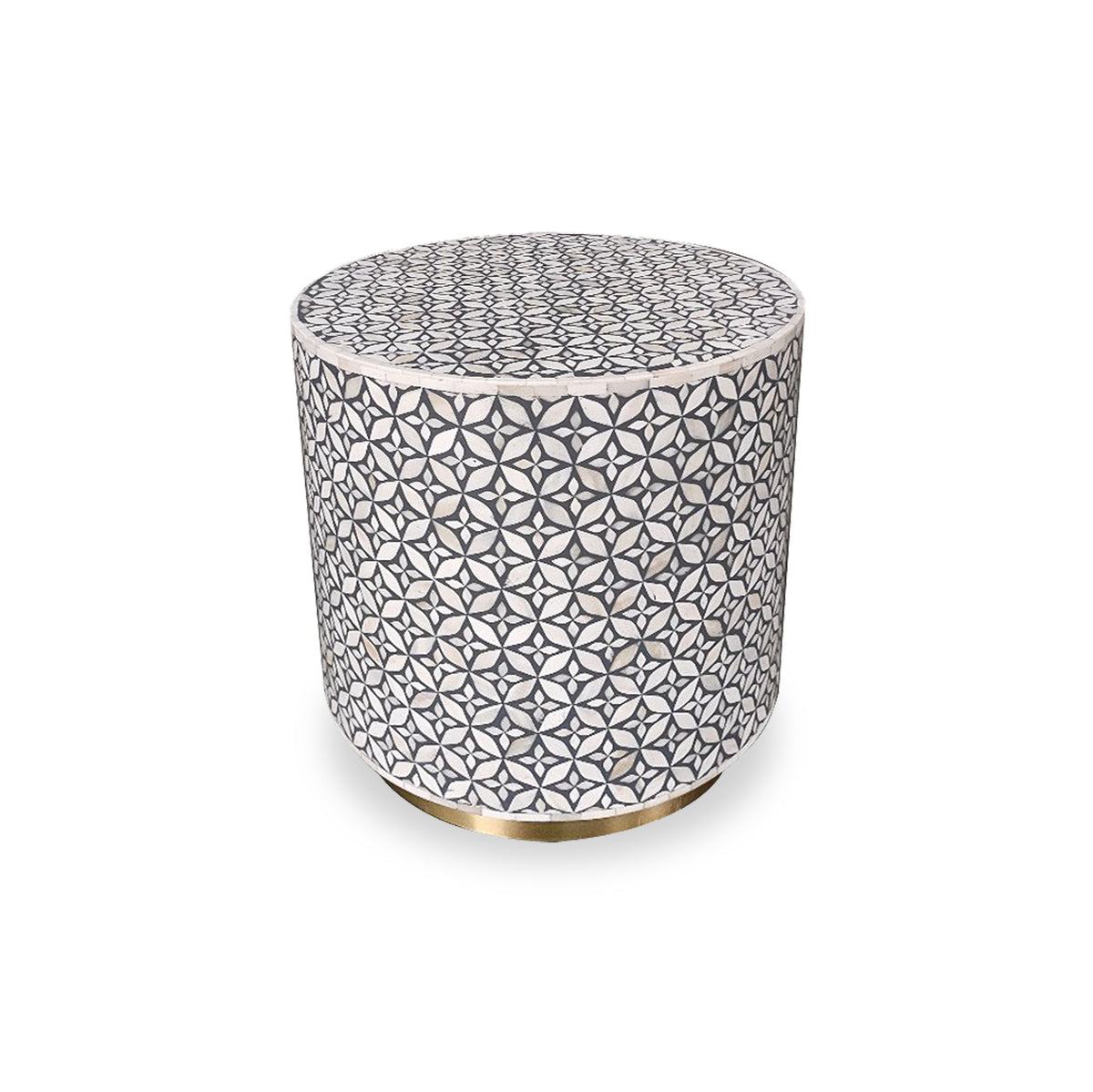 Belrose Bone Inlay Side Table from Roseland Furniture