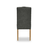 Portland Button Back Dining Chair Charcoal from Roseland Furniture