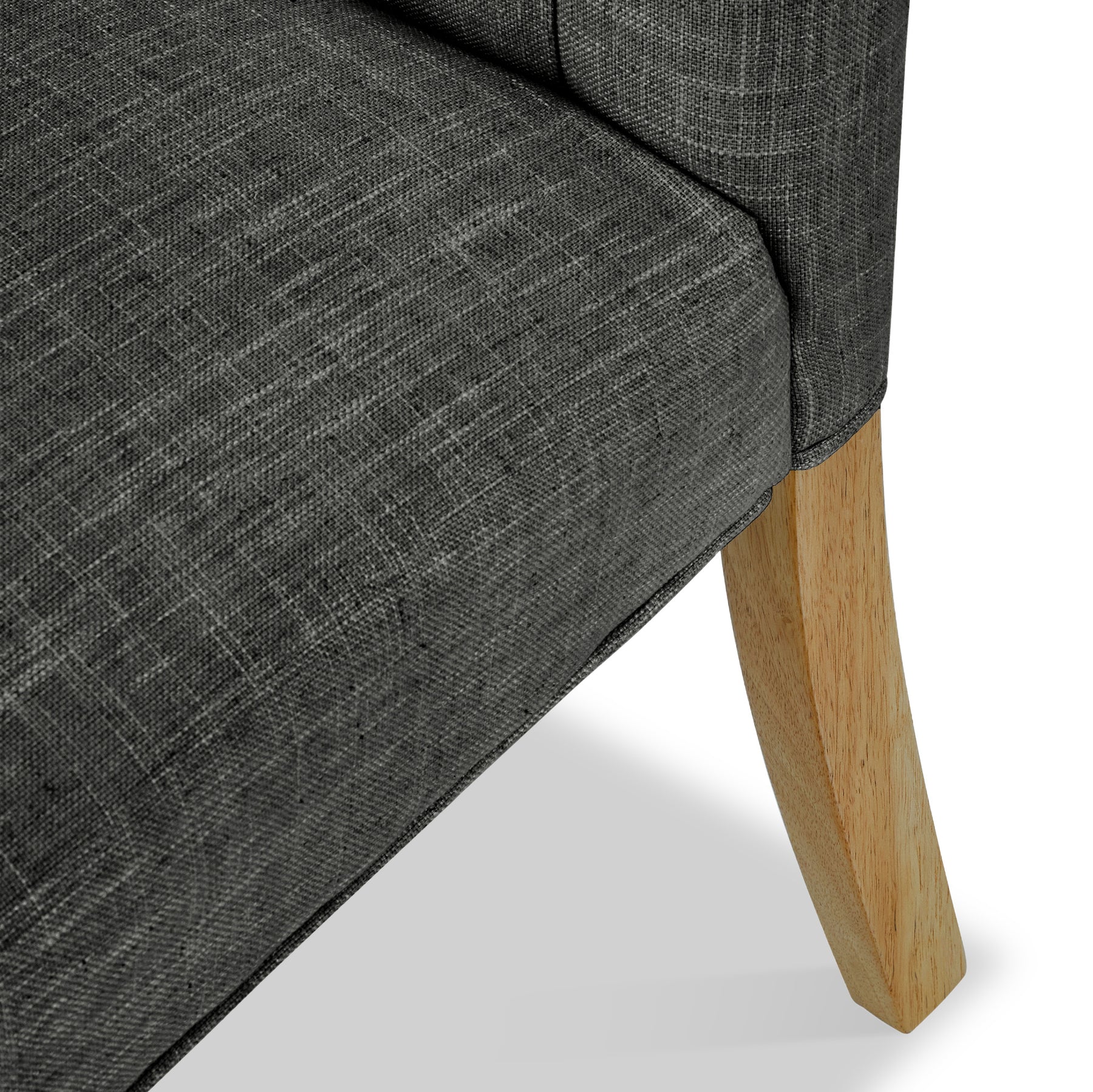 Portland Button Back Dining Chair Charcoal from Roseland Furniture