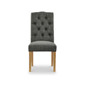 Portland Button Back Dining Chair Charcoal from Roseland Furniture