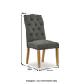 Portland Button Back Dining Chair Charcoal from Roseland Furniture