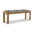 Harvey Oak Set Of 3 Victoria Linen Grey Dining Bench Cushions for Harvey Oak Dining Bench