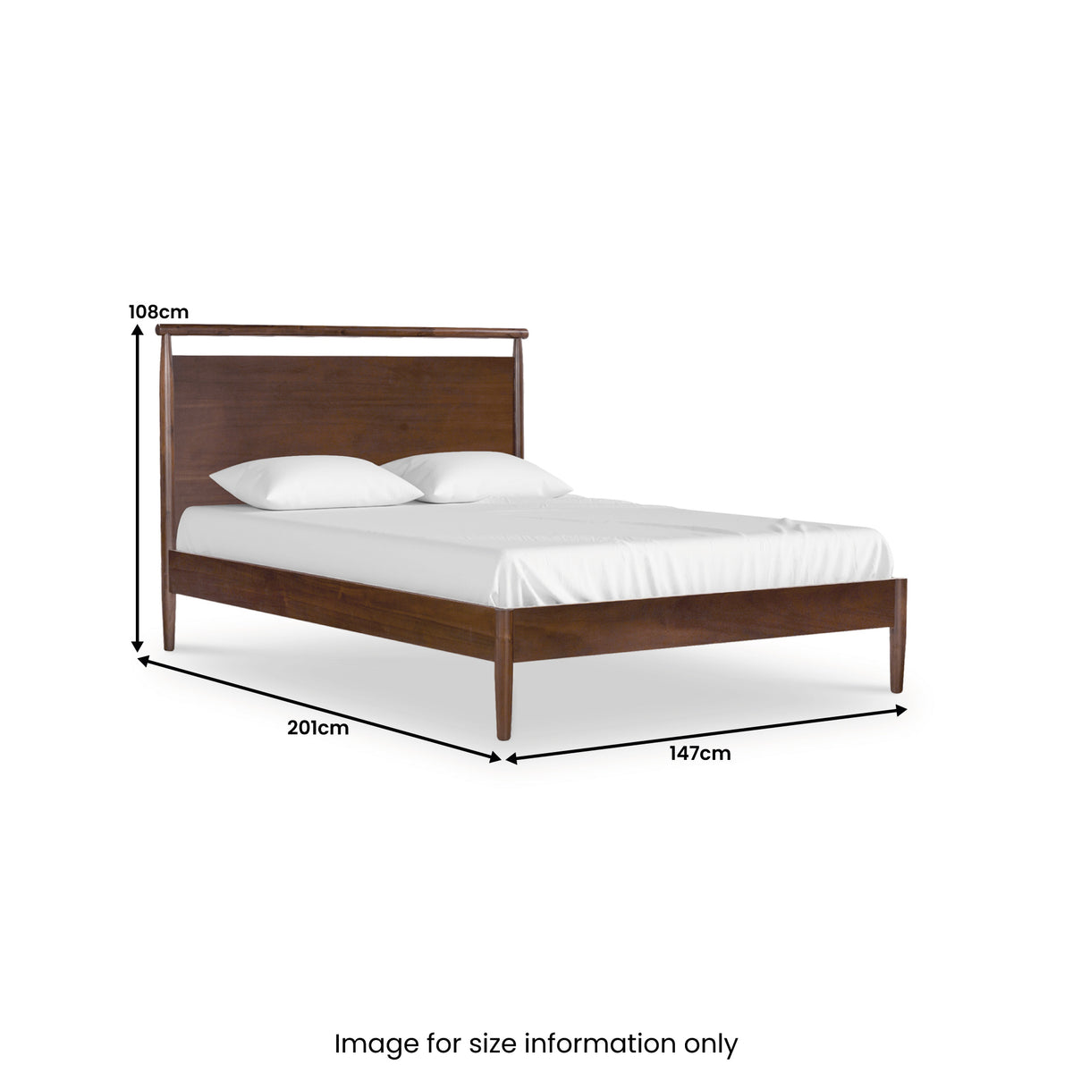 Oskar Acacia Bed Frame Double from Roseland Furniture