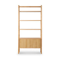 Shorwell Oak Large Bookcase with 2 Door Slatted Cupboard