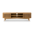 Shorwell Oak 180cm Slatted TV Unit from Roseland Furniture