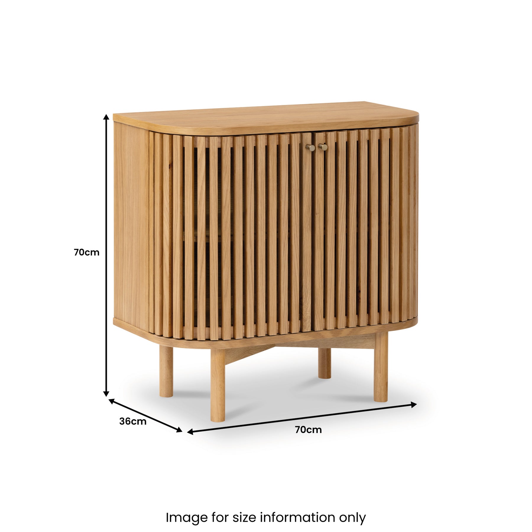 Shorwall Oak Slatted Cupboard