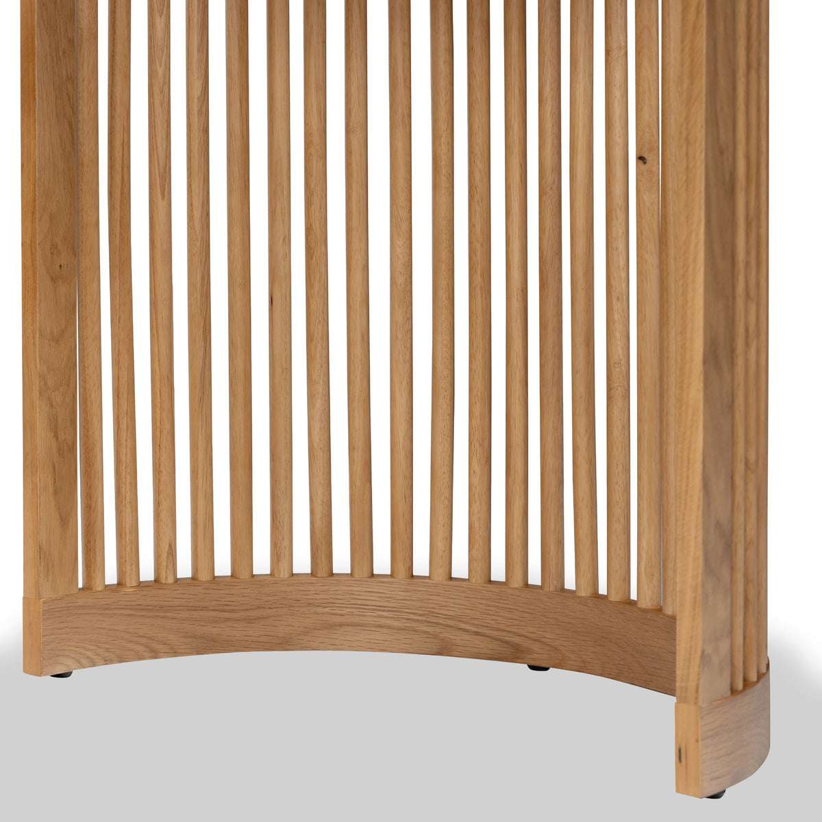 Shorwell Oak 200cm Slatted Oval Dining Table from Roseland Furniture