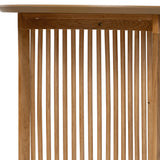 Shorwell Oak 200cm Slatted Oval Dining Table from Roseland Furniture