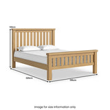 Portland Oak Bed Frame Superking from Roseland Furniture