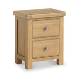 Portland Oak 2 Drawer Bedside Table from Roseland Furniture