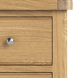 Portland Oak 2 Drawer Bedside Table from Roseland Furniture